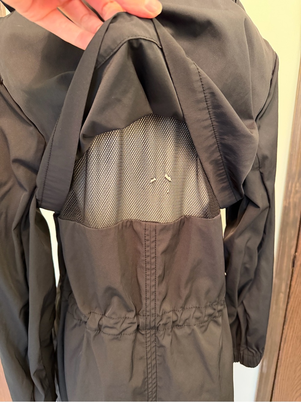 Banana Republic Black Hooded Drawstring Trench Coat - Picture 8 of 12